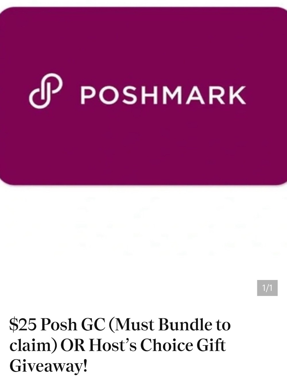 Poshmark Gift Card - MUST BUNDLE TO CLAIM